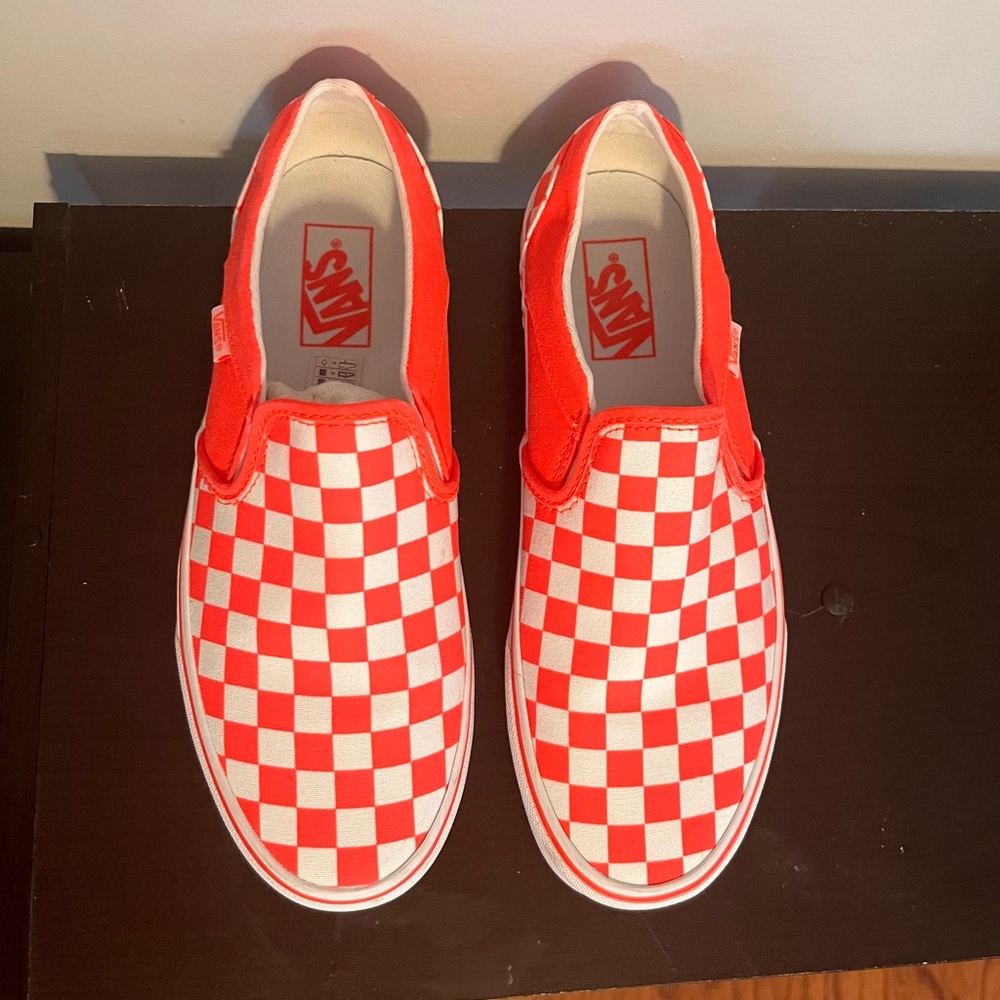 Vans Checkerboard Classic Slip on, Neon/Pink Sneaker